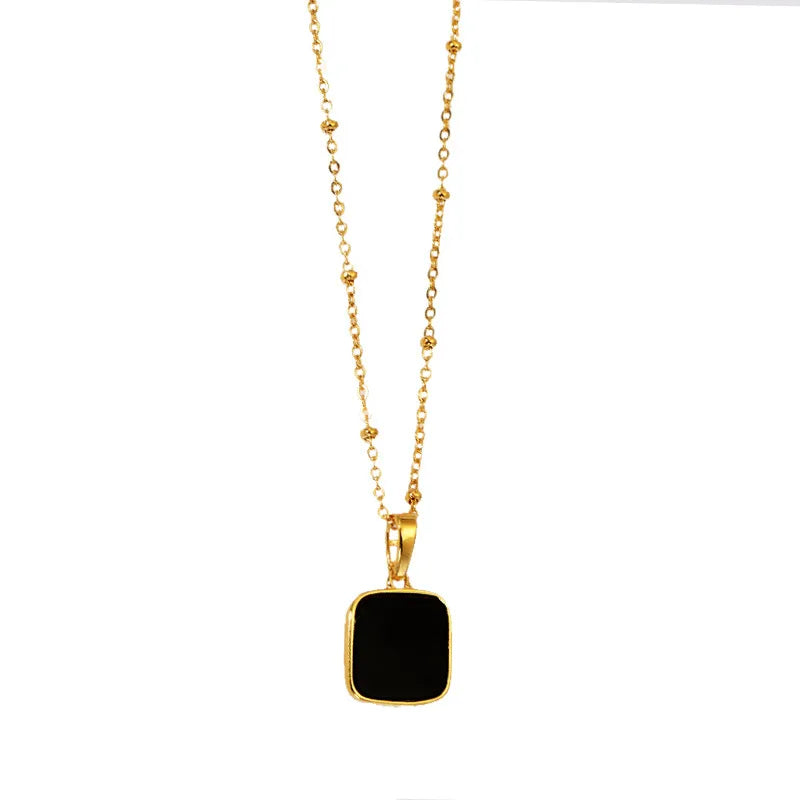 Noiré Black Onyx Pendant Necklace – 925 Sterling Silver