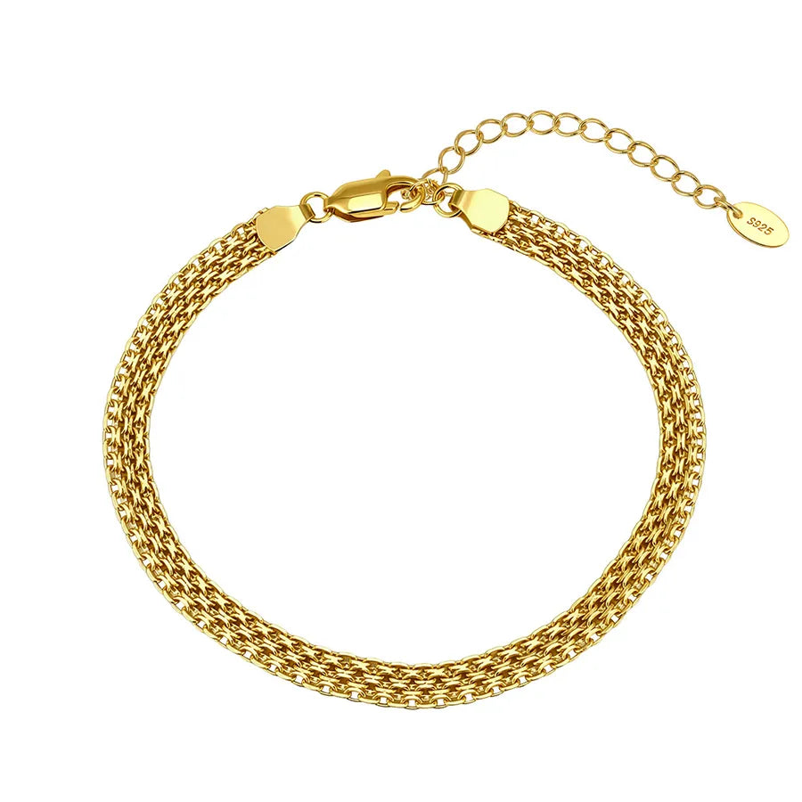 Aurum Tank Chain Bracelet – S925 Sterling Silver