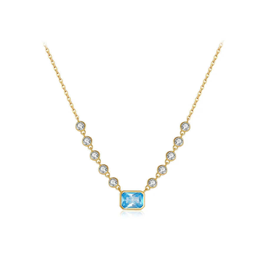 La Chaîne d’Or Pur – Boutique-Link Zircon Necklace | S925 Sterling Silver